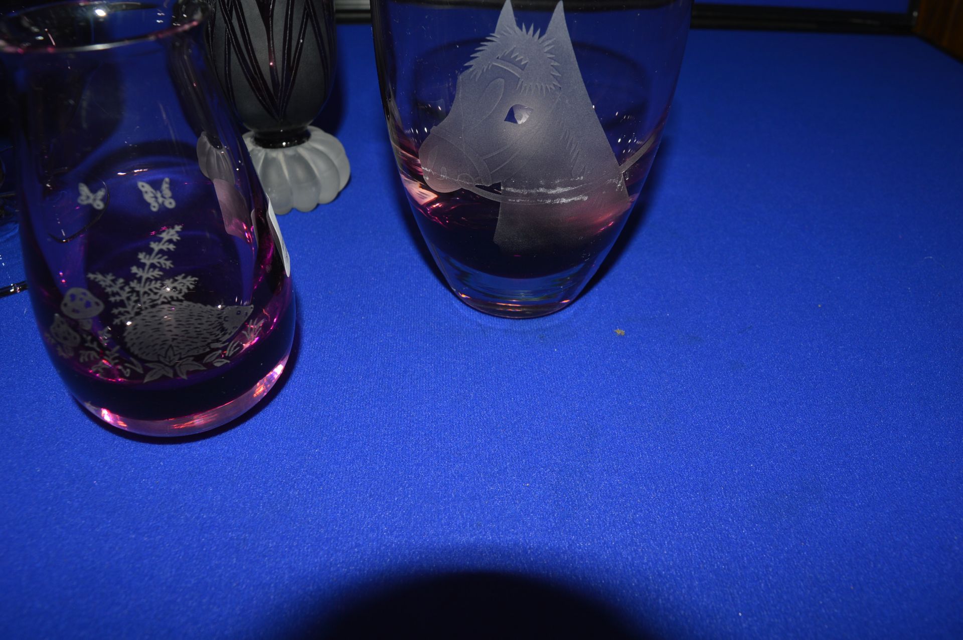 Four Purple Glass Vases etc. - Image 3 of 4