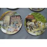Six Royal Doulton Old Country Grass Wall Plates