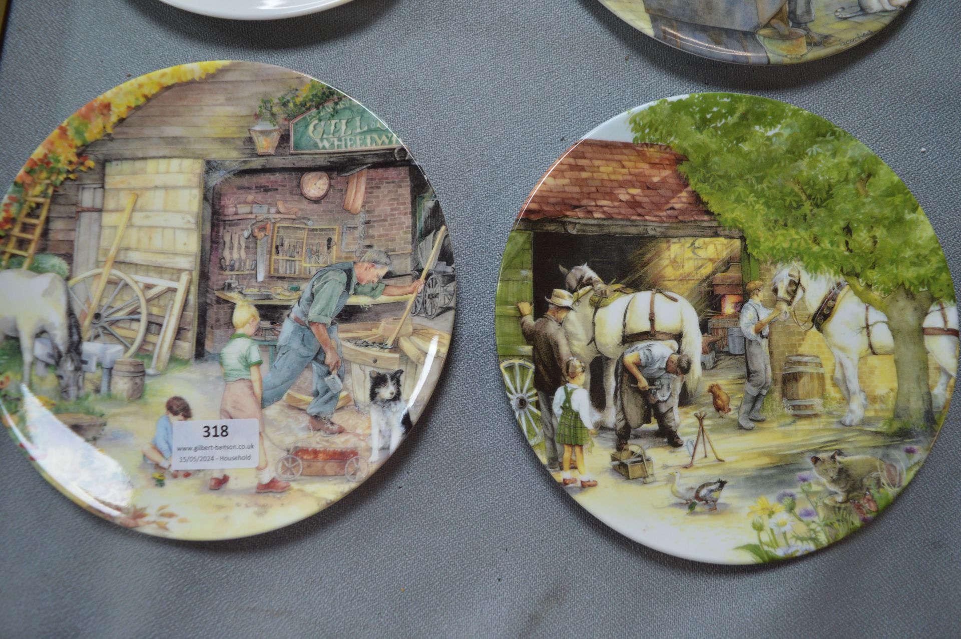 Six Royal Doulton Old Country Grass Wall Plates