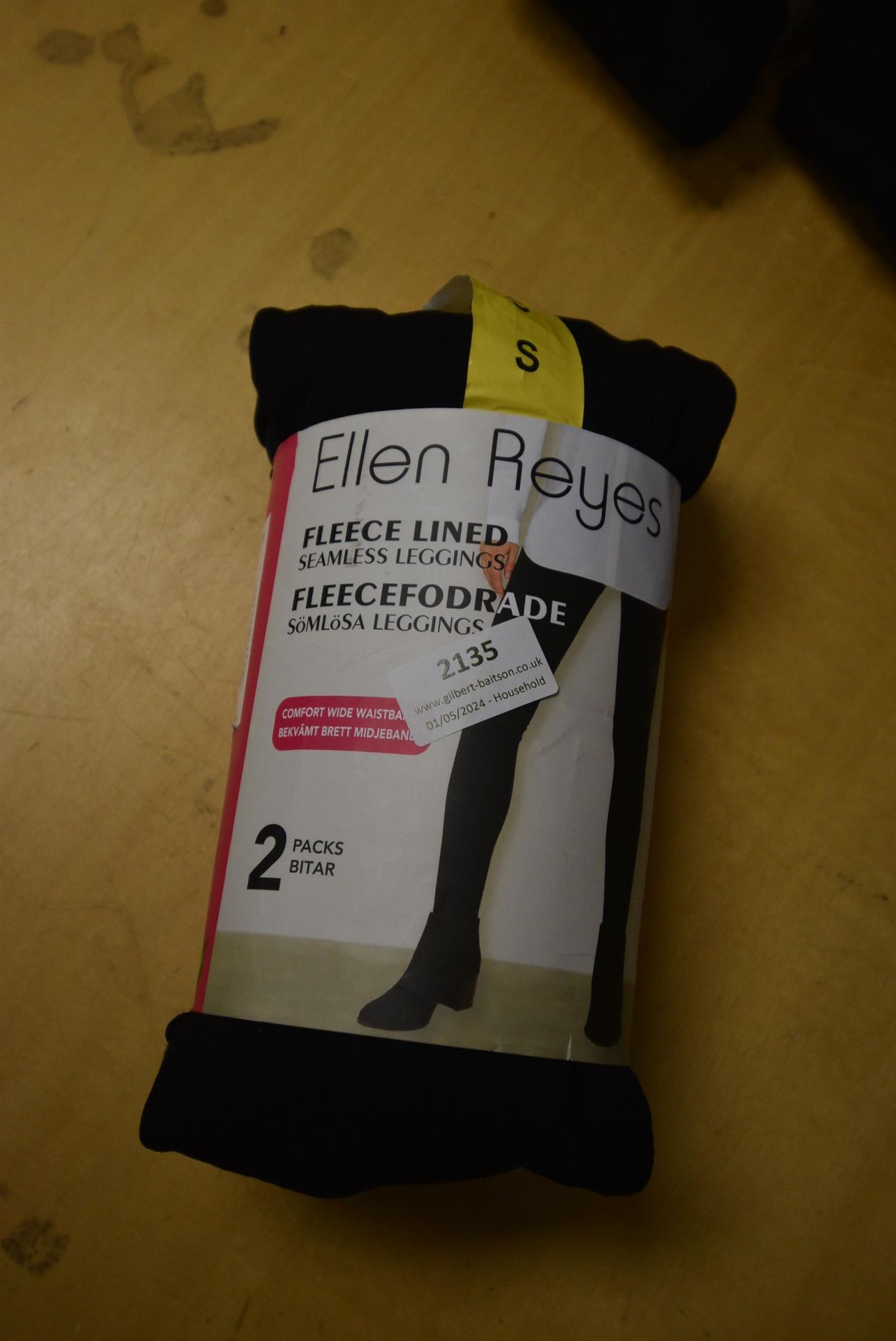*Ellen Reynes Fleece Lined Seamless Leggings 2pk Size: S