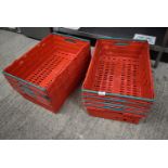 Eight Red Trays