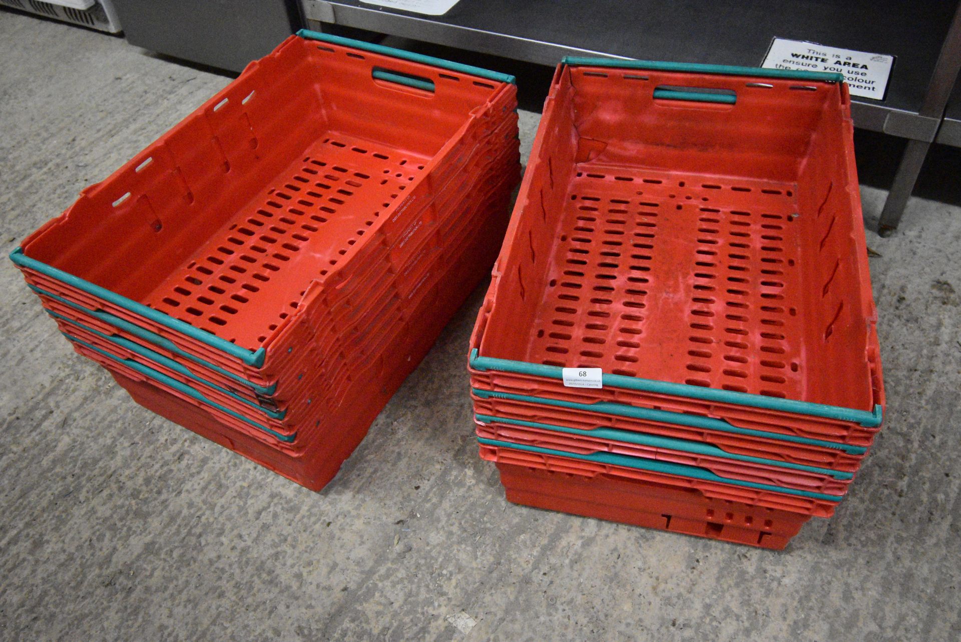 Eight Red Trays