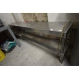 Stainless Steel Two Tier Shelf ~2m long