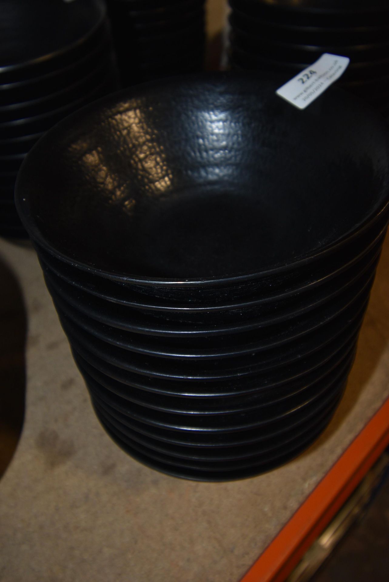 Twelve Black Bowls