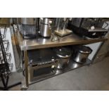 Stainless Steel Preparation Table with Undershelf