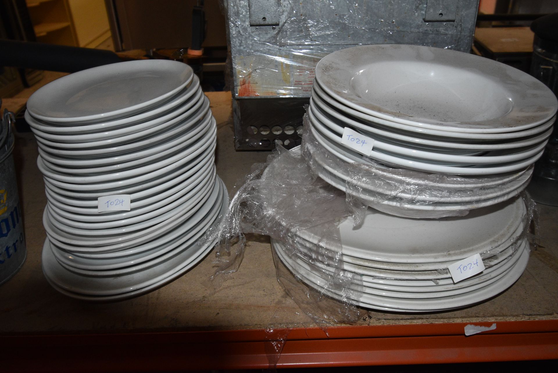 *Quantity of Assorted White Plates