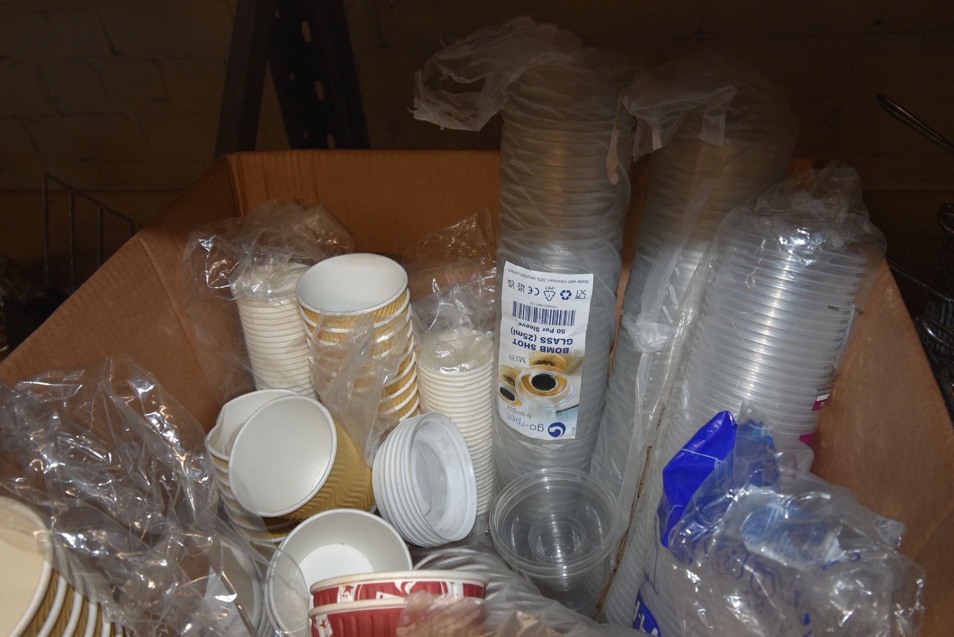 Quantity of Disposable Cups & Lids, and Plastic Shot Glasses - Image 2 of 2