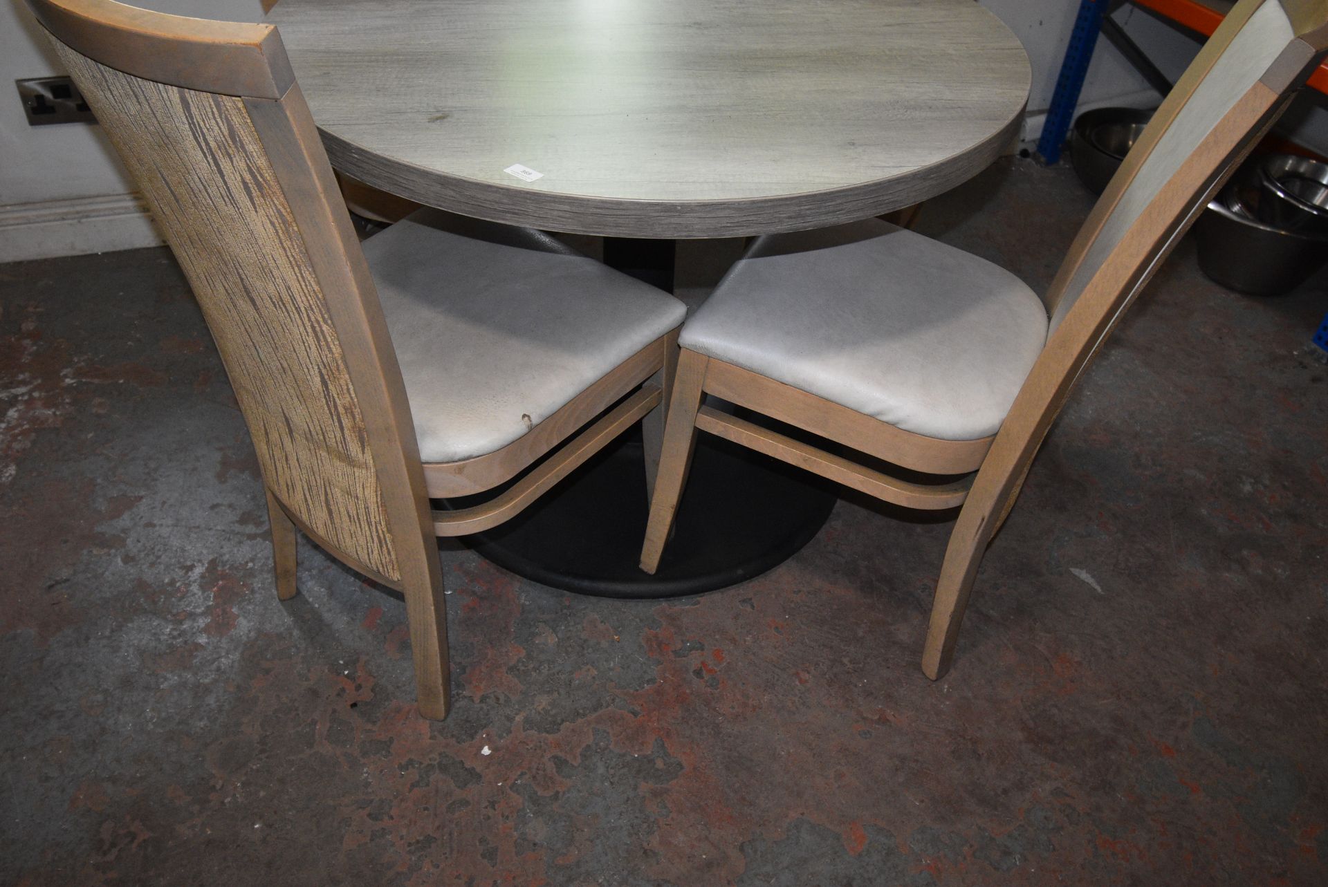 100cm Circular Single Pedestal Table with Four Chairs - Image 2 of 2