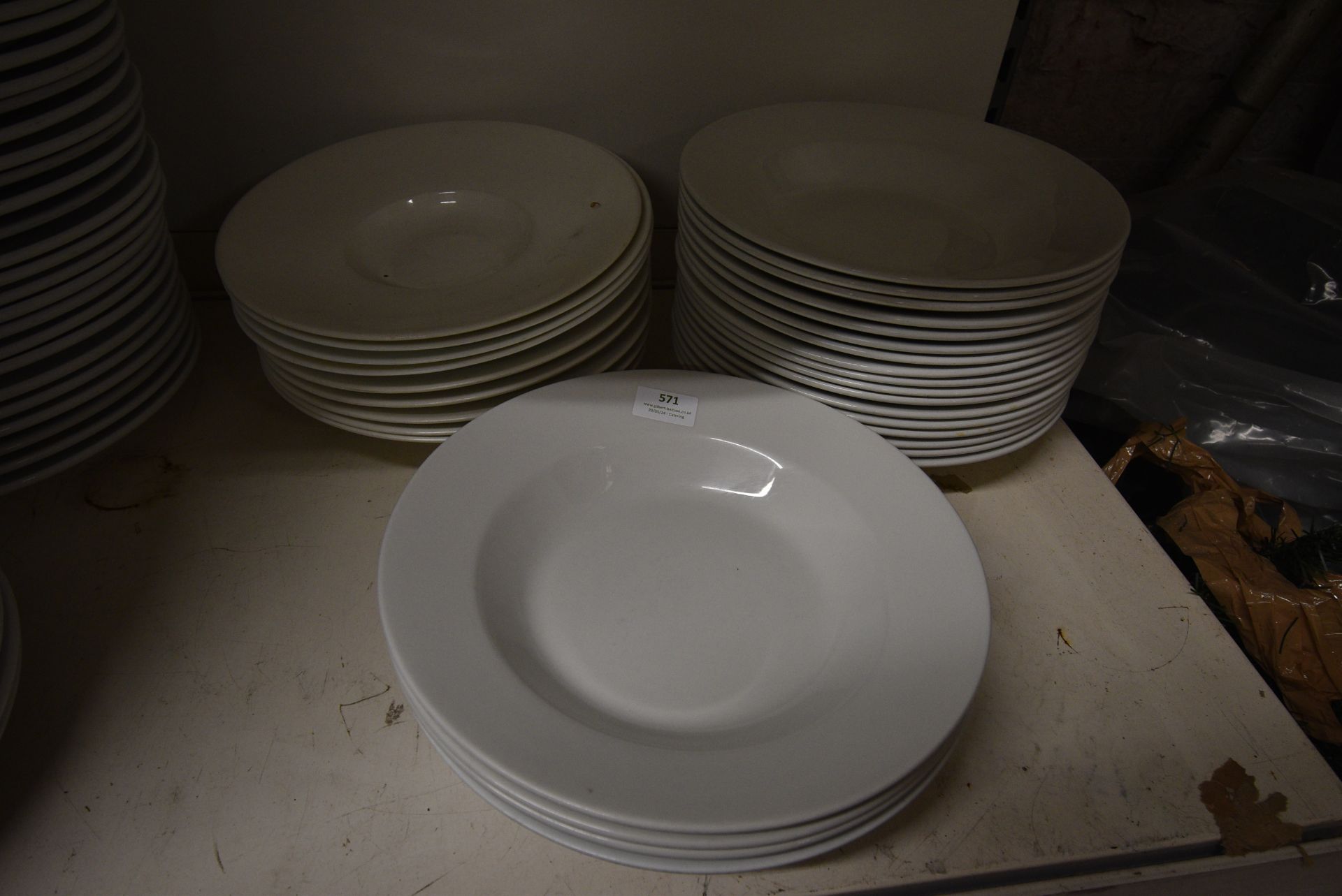 *Assorted Plain White Dishes