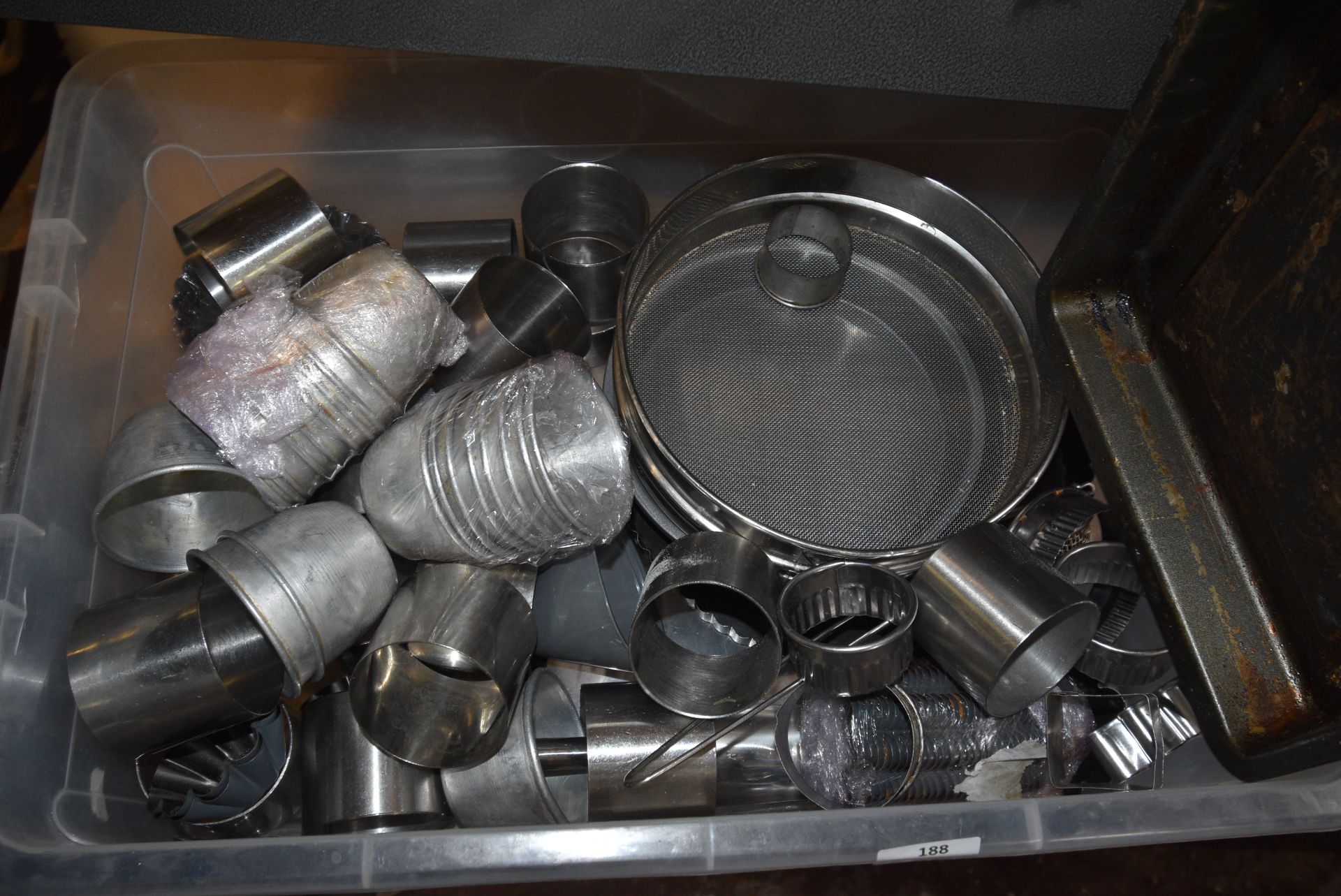 Box of Assorted Baking Equipment