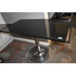 Rectangular Black Granite Single Pedestal Table 120x80cm x 80cm high