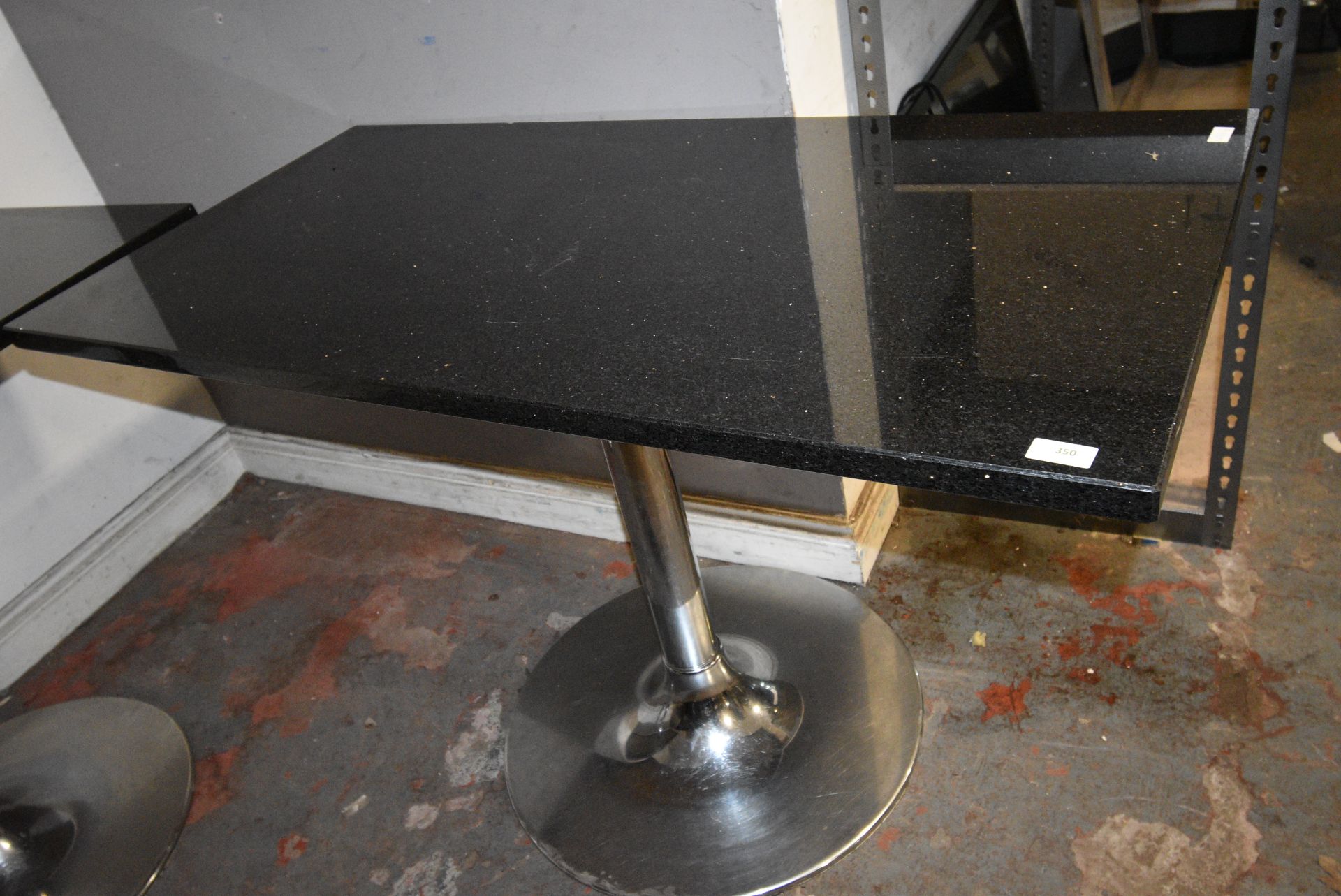 Rectangular Black Granite Single Pedestal Table 120x80cm x 80cm high