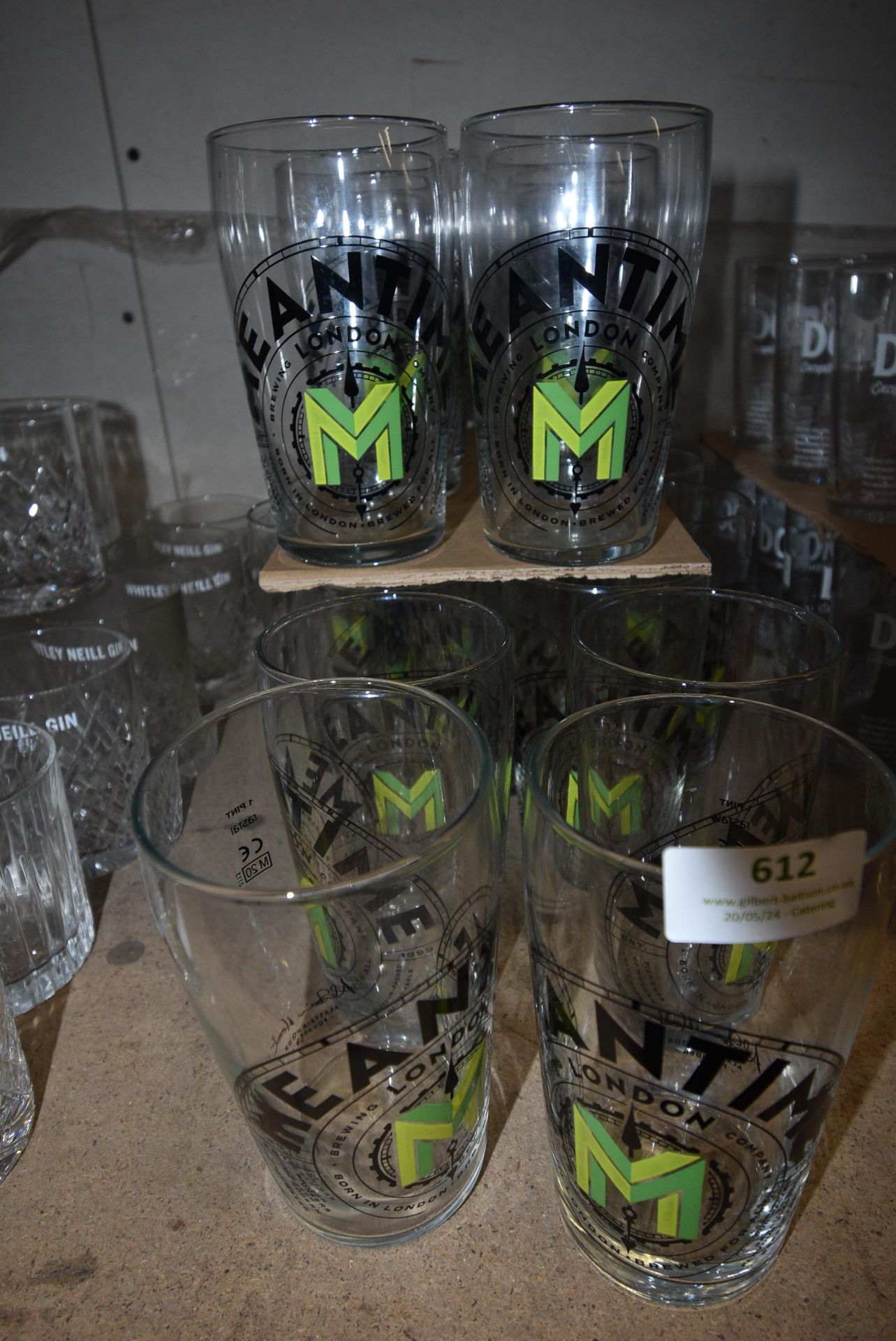 ~22 Meantime Pint Glasses