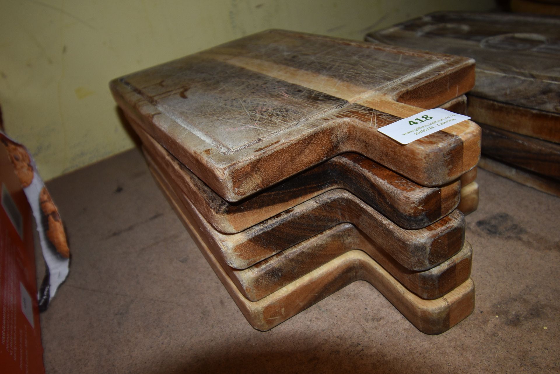 Five Wooden Serving Trays