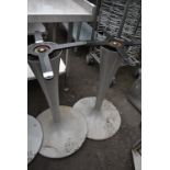 Two Grey Table Pedestal