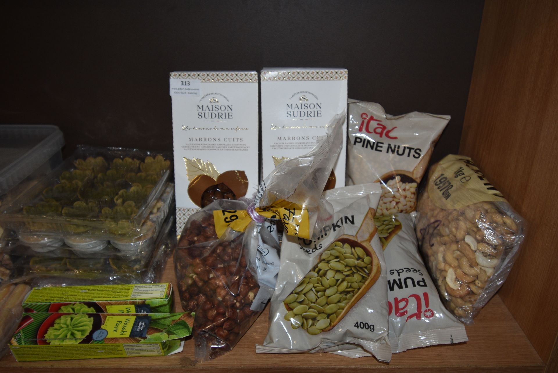 Contents of Shelf to Include Salted Nuts, Dried Mushrooms, Wasabi Paste, etc. - Image 4 of 4