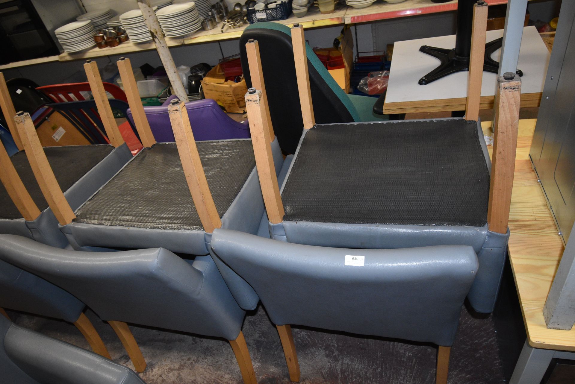 *Four Grey Leatherette Chairs - Image 4 of 4