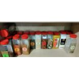 Contents of Shelf to Include Dried basil, Garlic Powder, Crushed Chillies, Bay Leaves, etc.