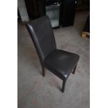 Five Brown Leatherette Chairs