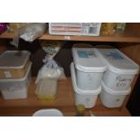 Contents of Shelf to Include Coconut Powder, Yeast, Pudding Rice, etc.