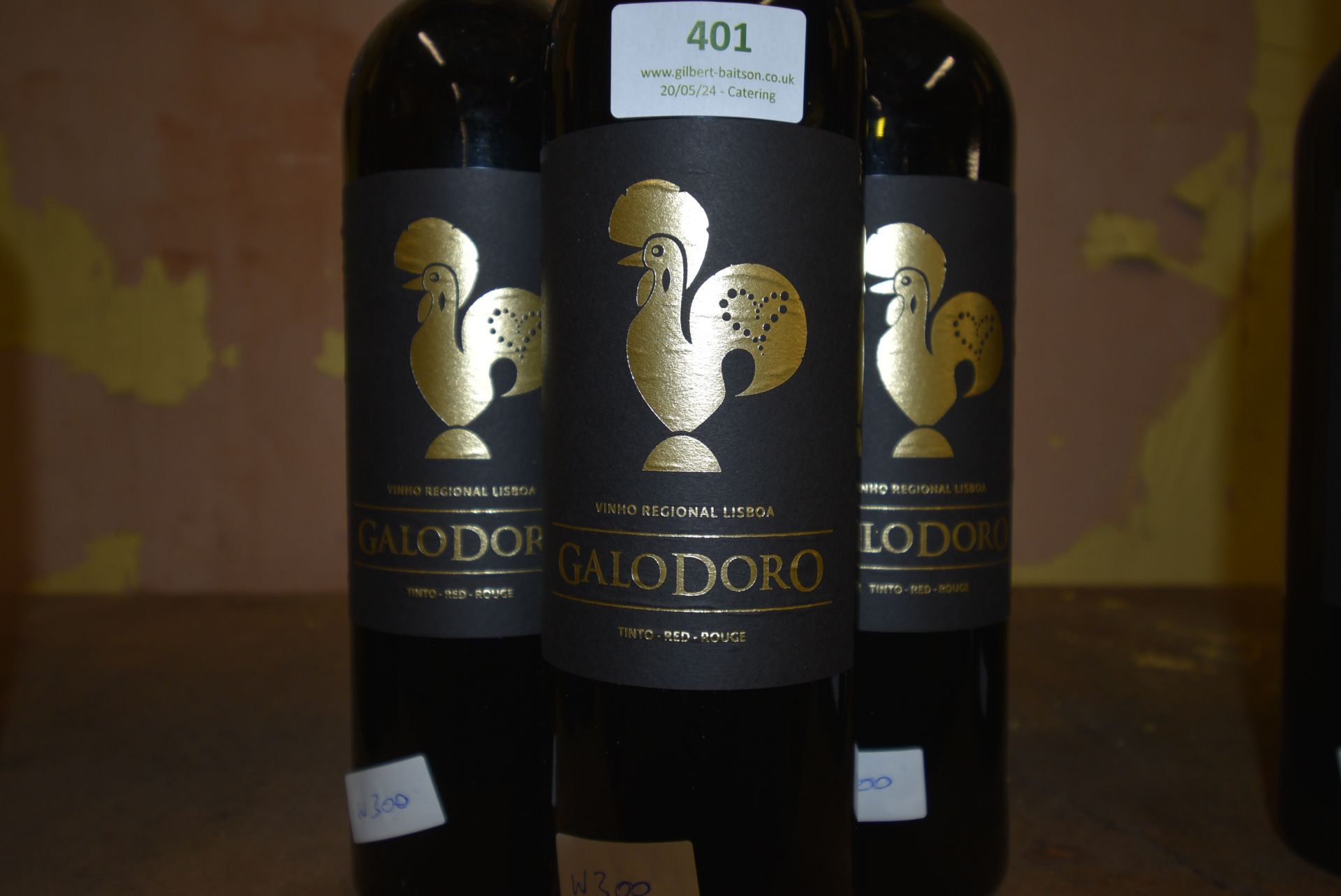 Three Bottles of Galo Doro Red Wine