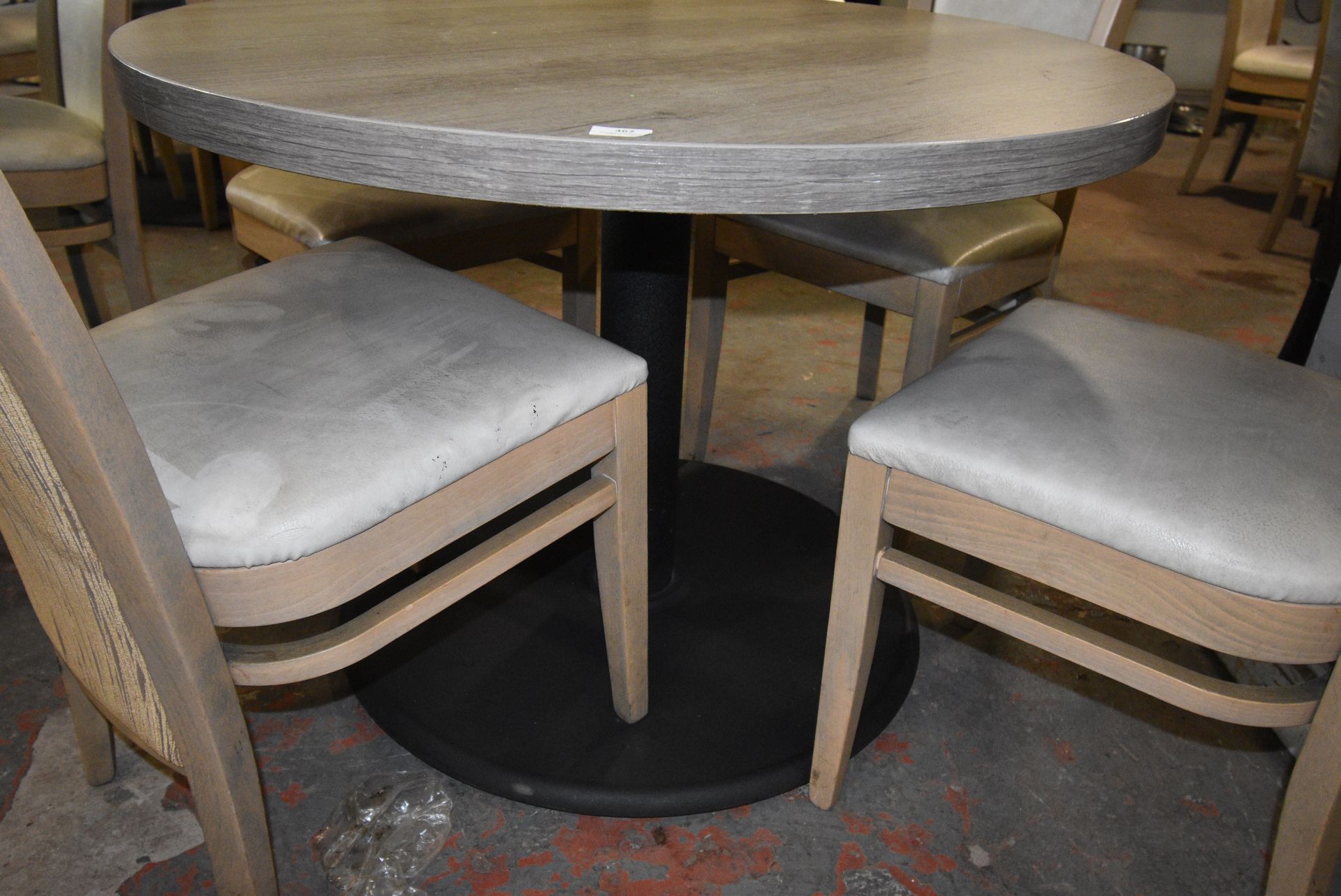 100cm Circular Single Pedestal Table with Four Chairs - Image 2 of 2