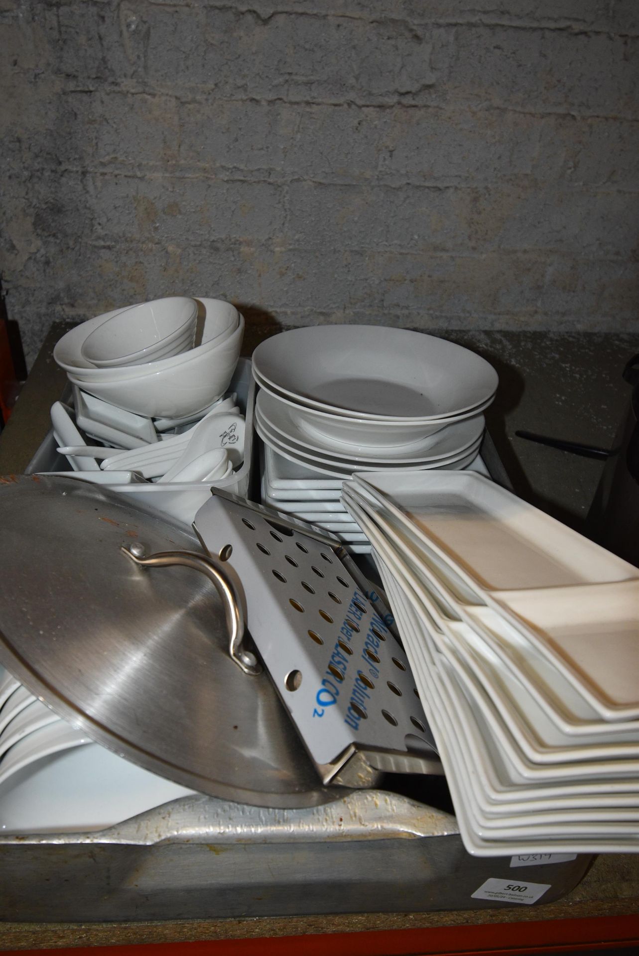 Quantity of Assorted White Platters