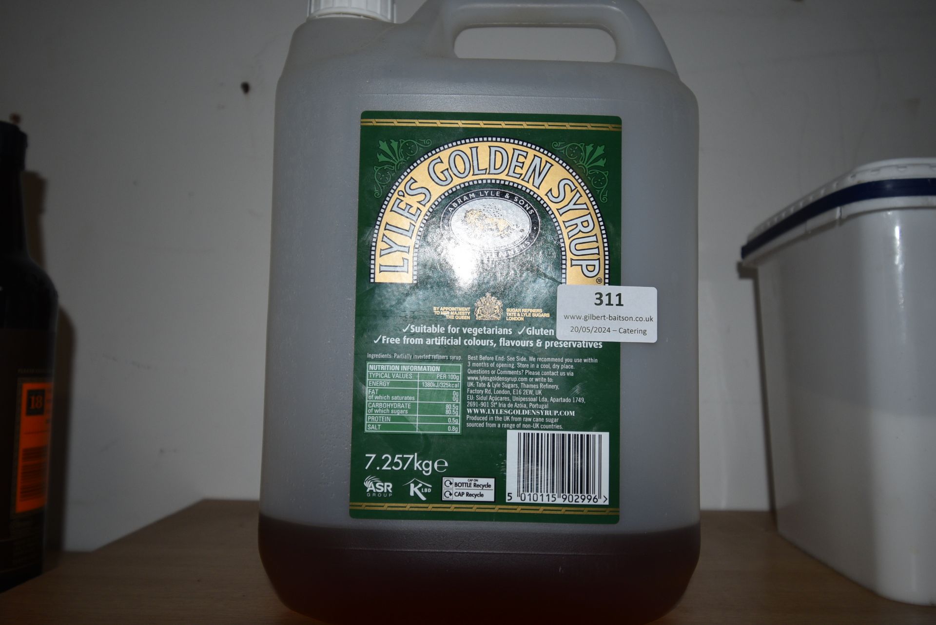 Part Tub of Lyle’s Golden Syrup