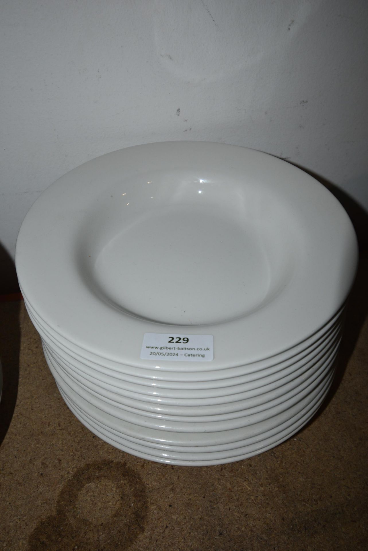 Twelve White Platters