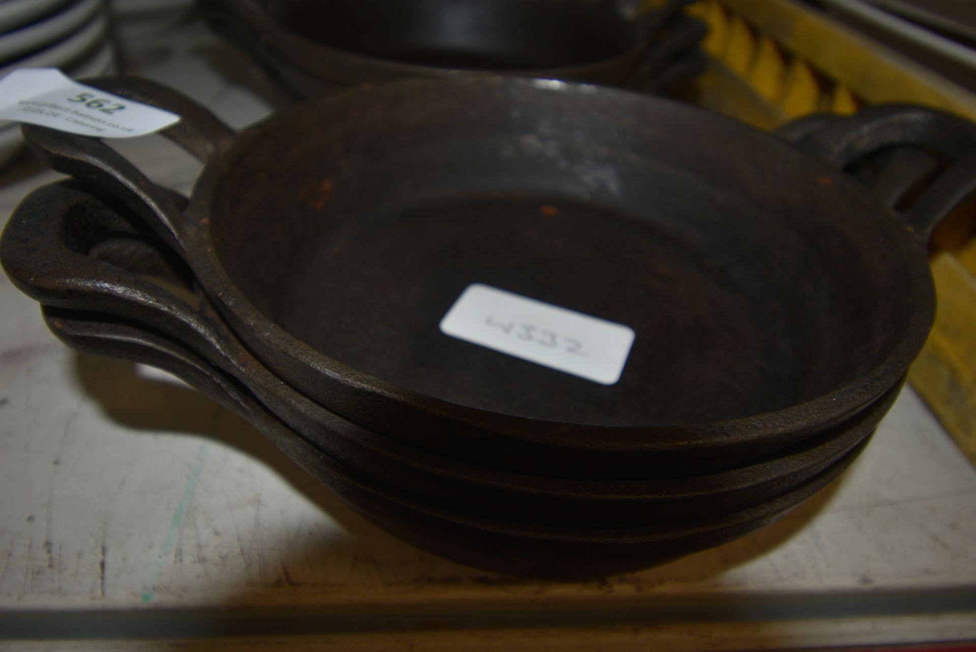 Three Cast Iron Serving Dishes