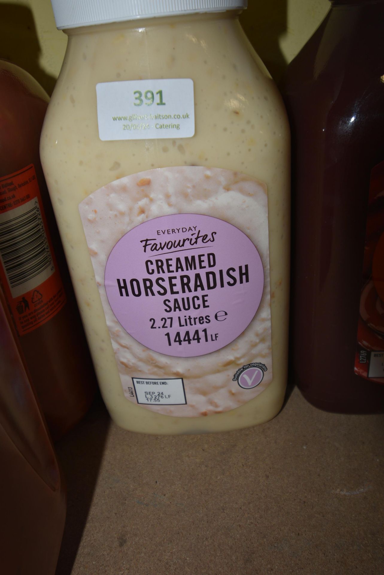 2.27L of Cream Horse Radish Sauce BBD Sept 2024