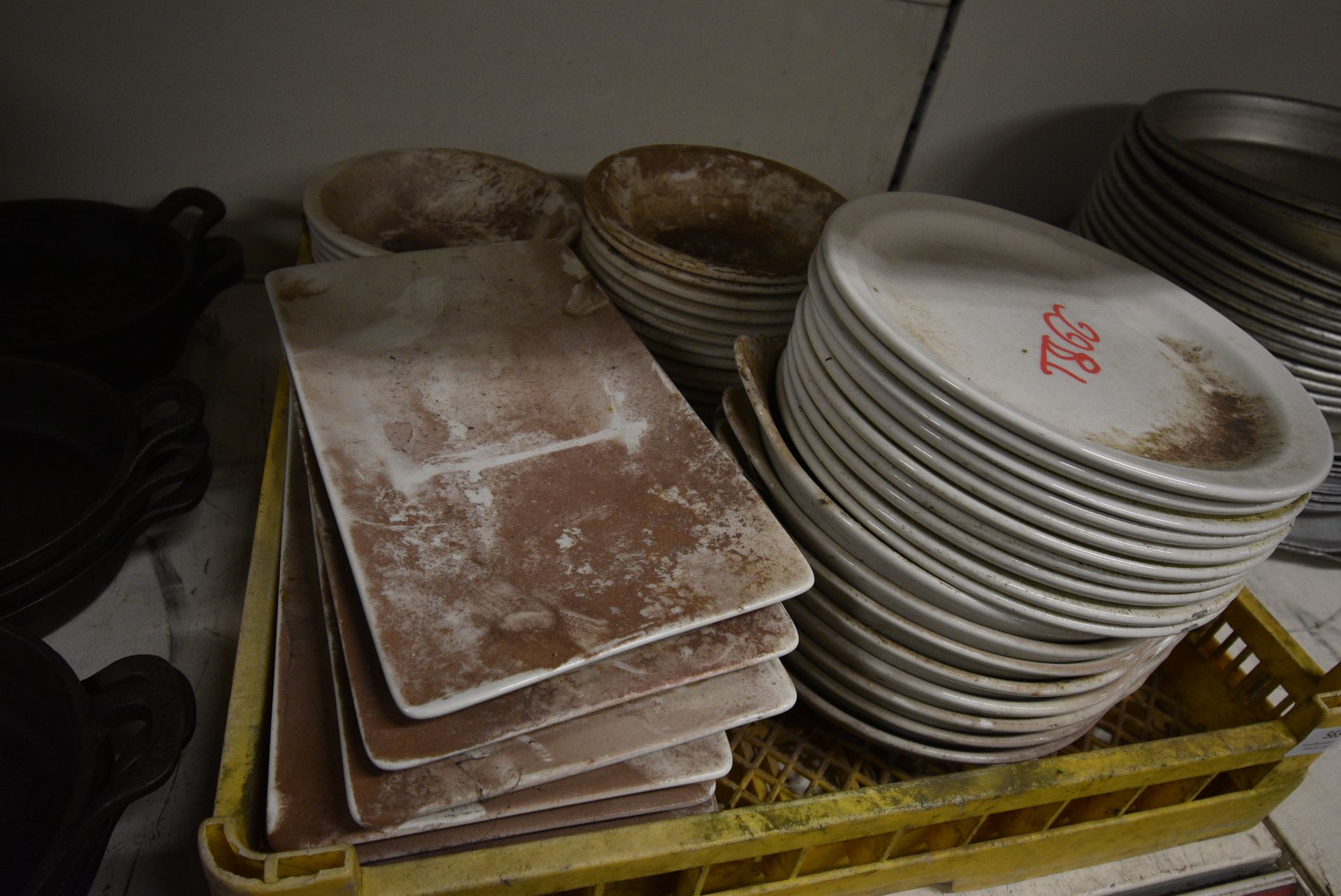 *Quantity of Assorted White Plates