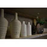 Six Assorted Ceramic Vases