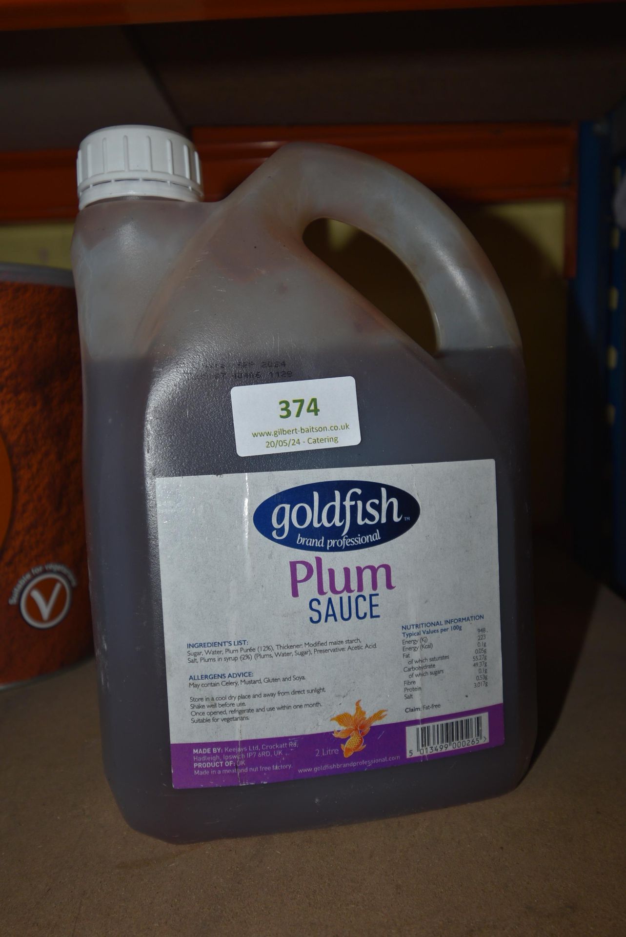 2L of Plum Sauce BBD Sept 2024