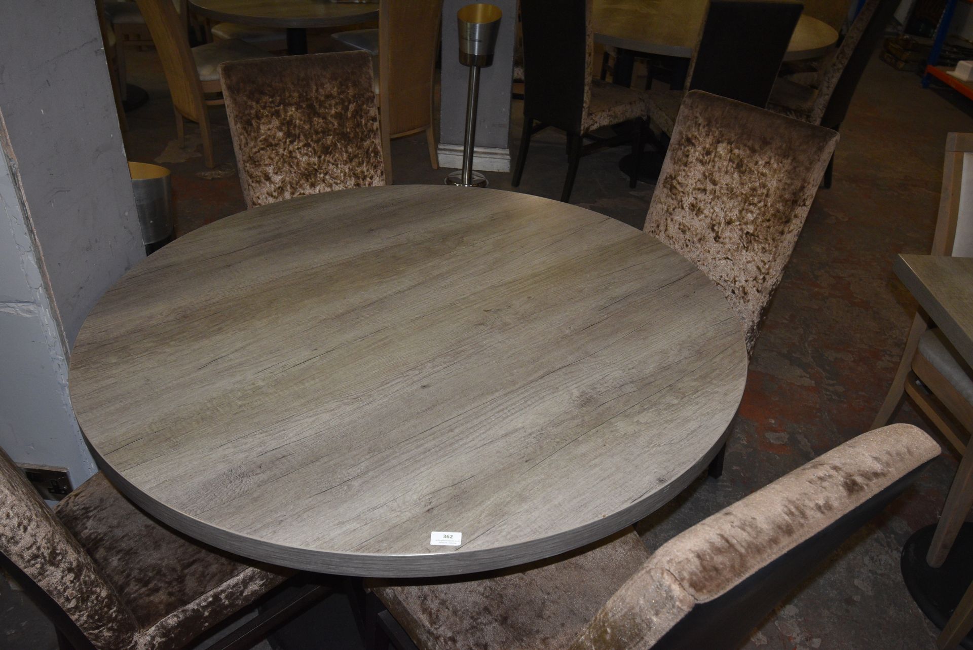 120cm Circular Single Pedestal Table with Four Chairs