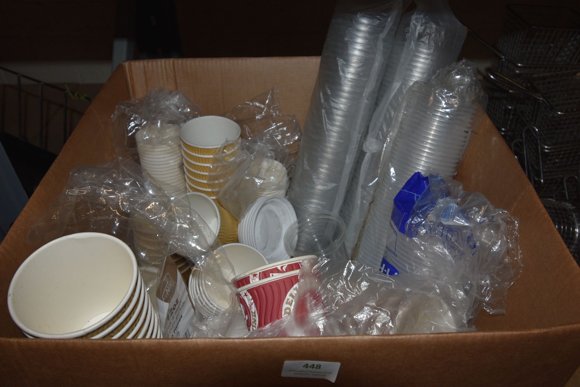 Quantity of Disposable Cups & Lids, and Plastic Shot Glasses