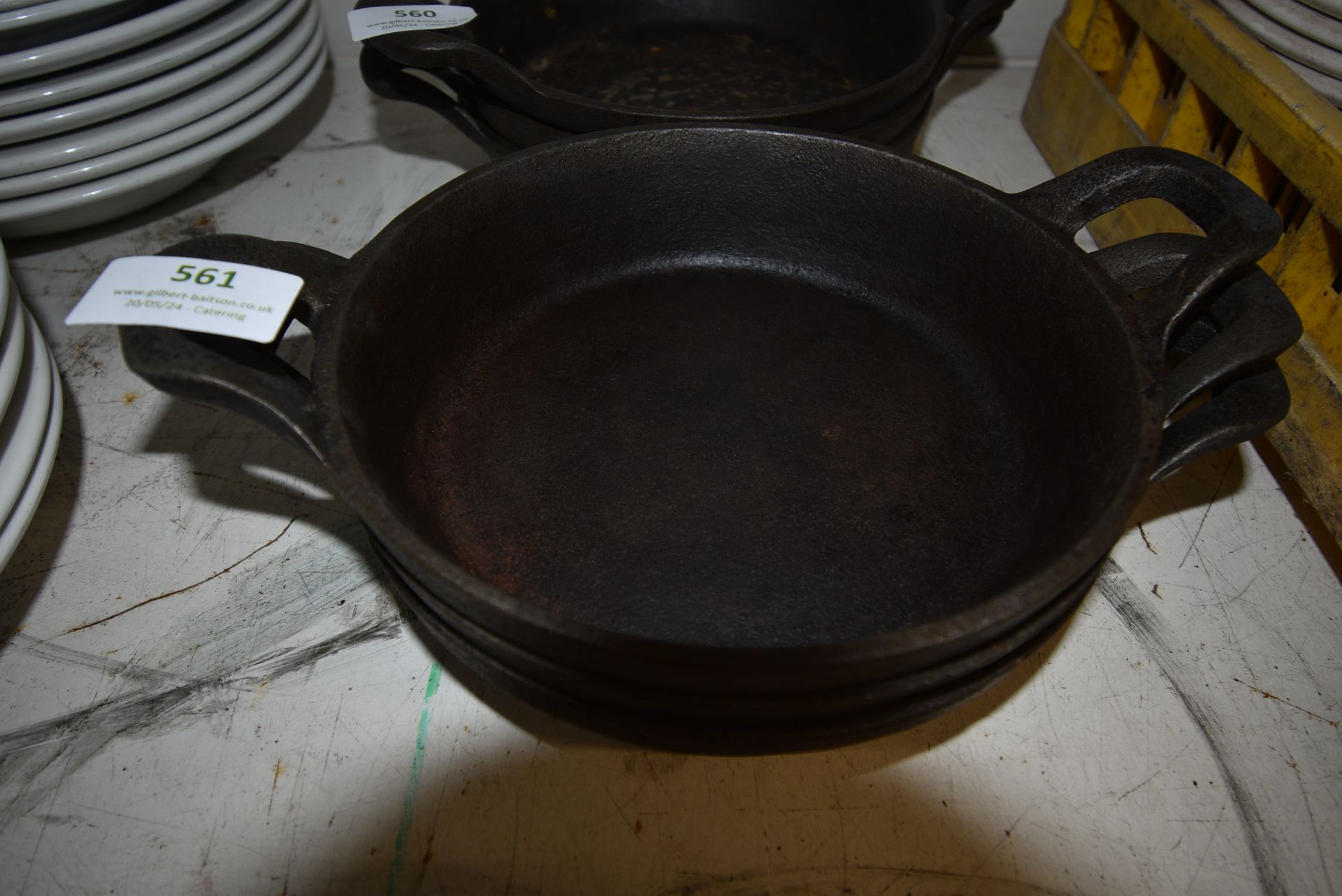 Three Cast Iron Serving Dishes