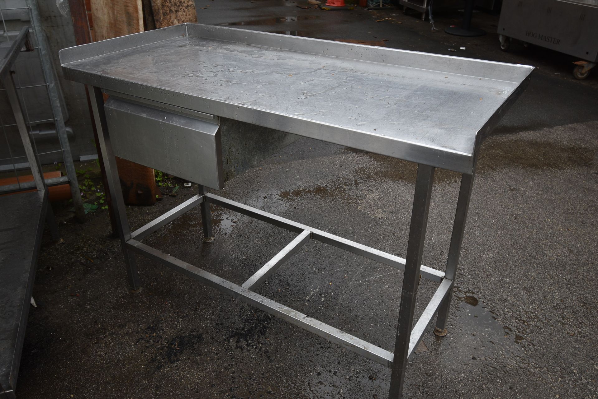 Stainless Steel Preparation Table with Drawer 130x