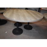 120cm Circular Single Pedestal Table with Four Assorted Chairs