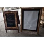 Two A-Frame Menu Stands