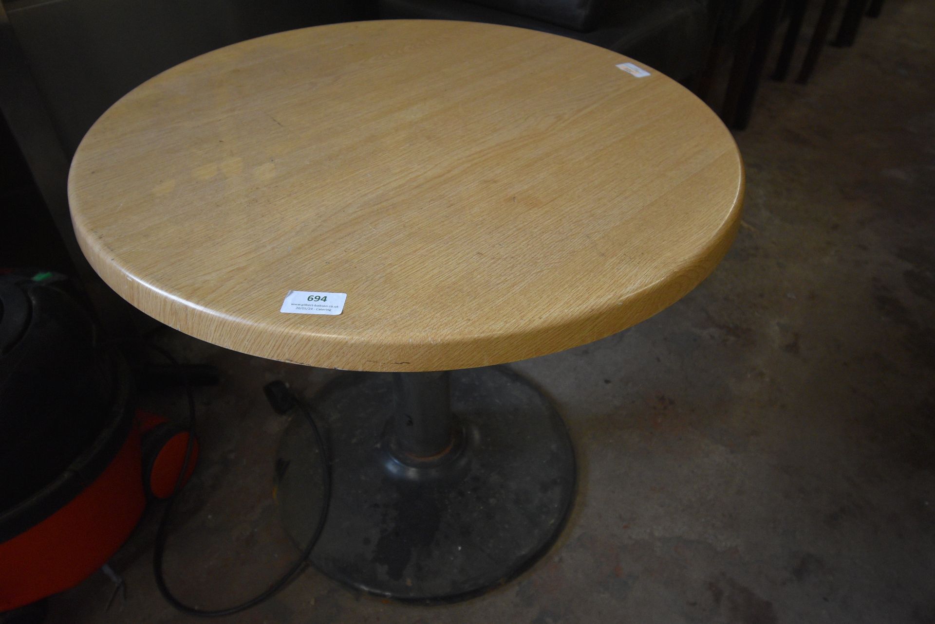 *60cm Circular Single Pedestal Table 50cm high