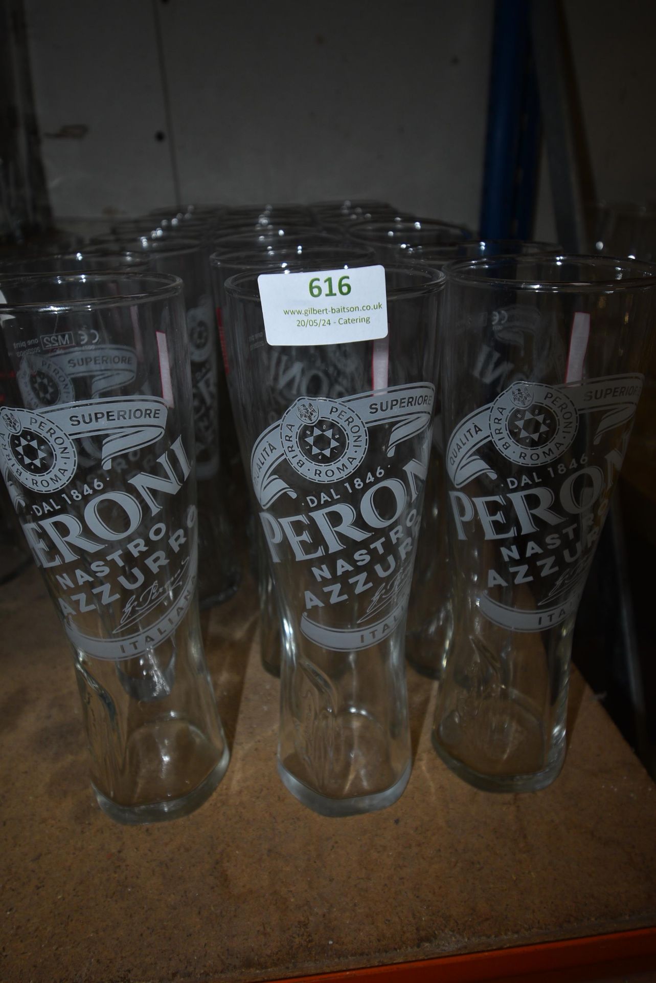 ~21 Peroni Pint Glasses