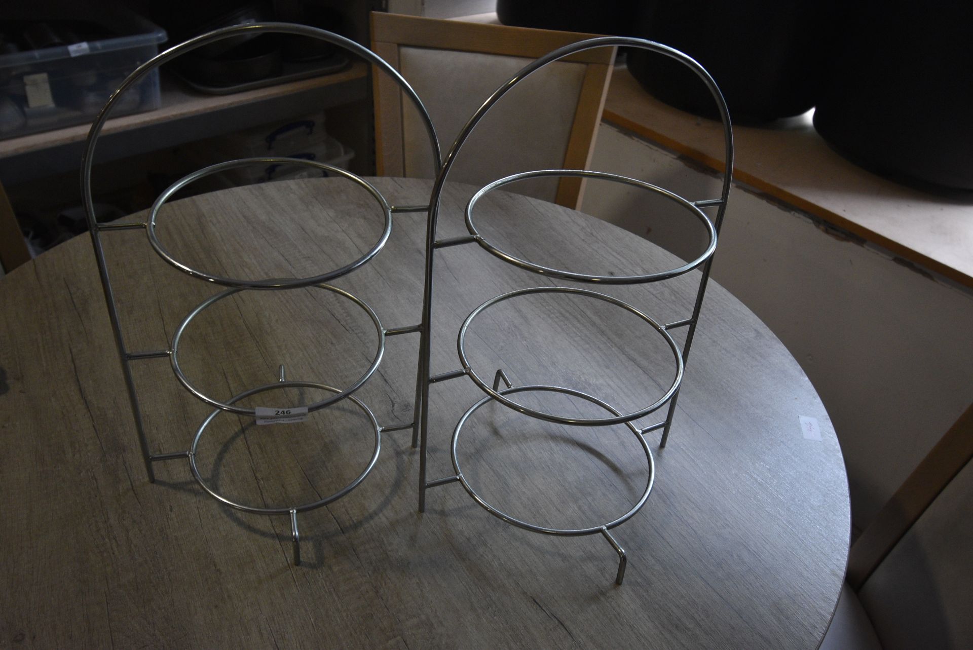 Two Three Tier Cake Plate Stands