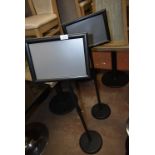 Two Upright Menu Display Stands