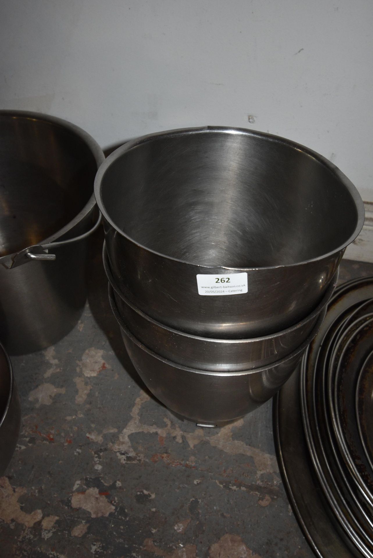 Three Kenwood Stainless Steel Mixing Bowls