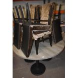 150cm Circular Triple Pedestal Table with Six Chairs