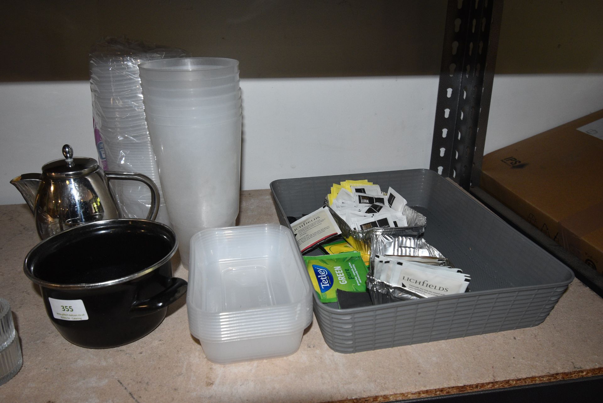 Contents of Two Shelves to Include Assorted Plastic Tubs, Soda Stream, Glasses, etc. - Image 3 of 5