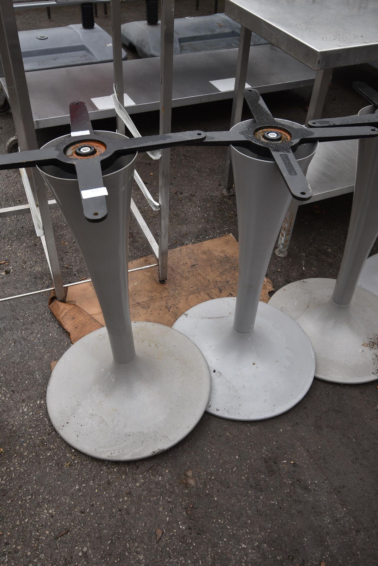 Two Grey Table Pedestal