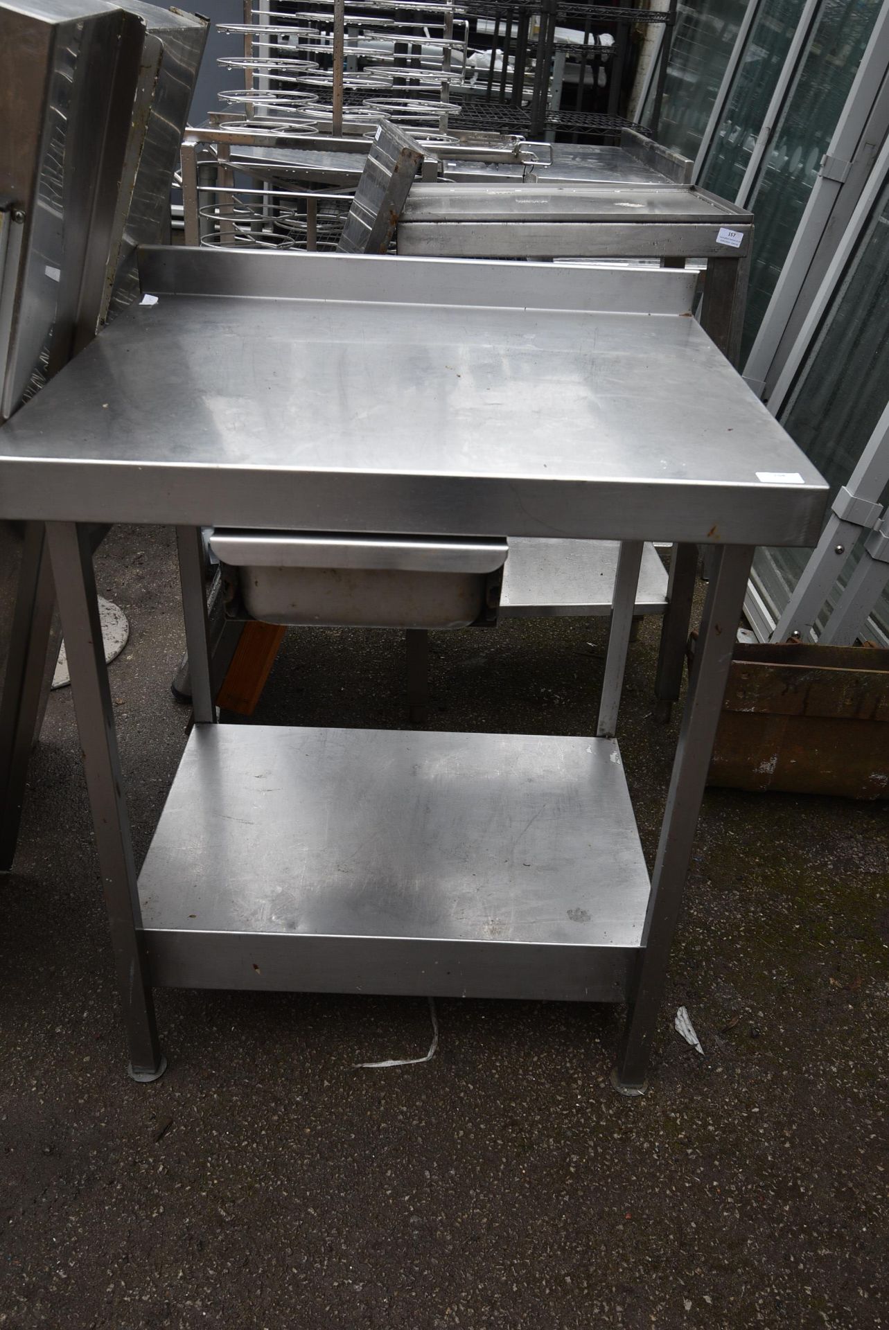 Stainless Preparation Table with Undershelf and Dr