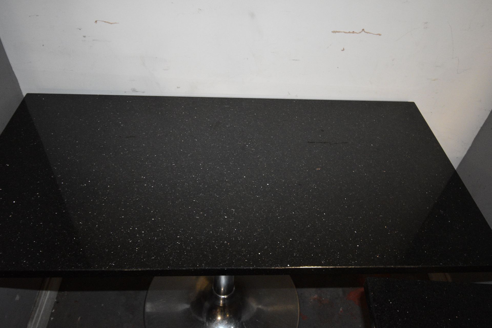 Rectangular Black Granite Single Pedestal Table 120x80cm x 80cm high